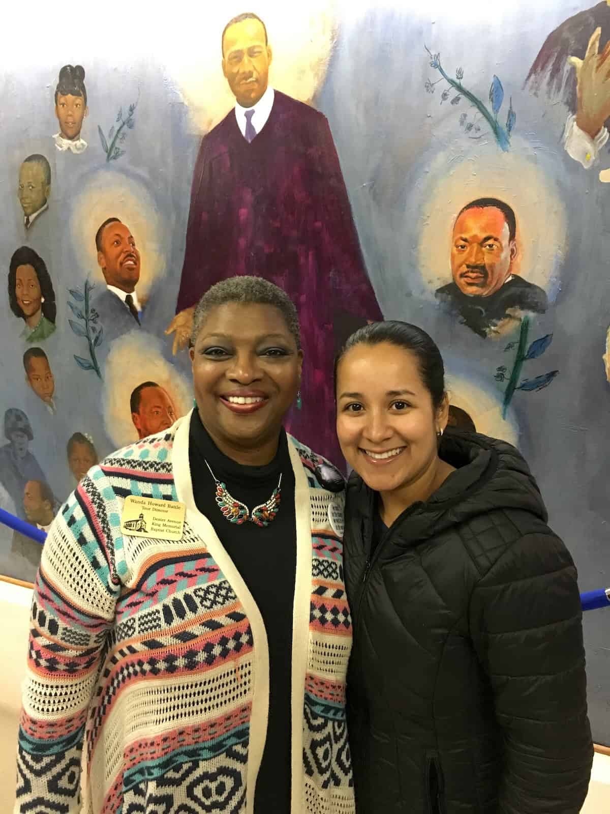 Wanda and Marisol at Dexter Avenue King Memorial Baptist Church