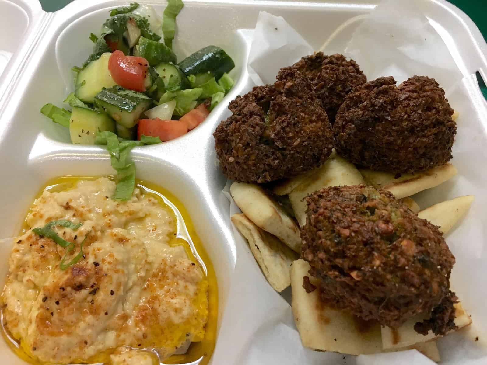 Falafel plate at NYC Gyro