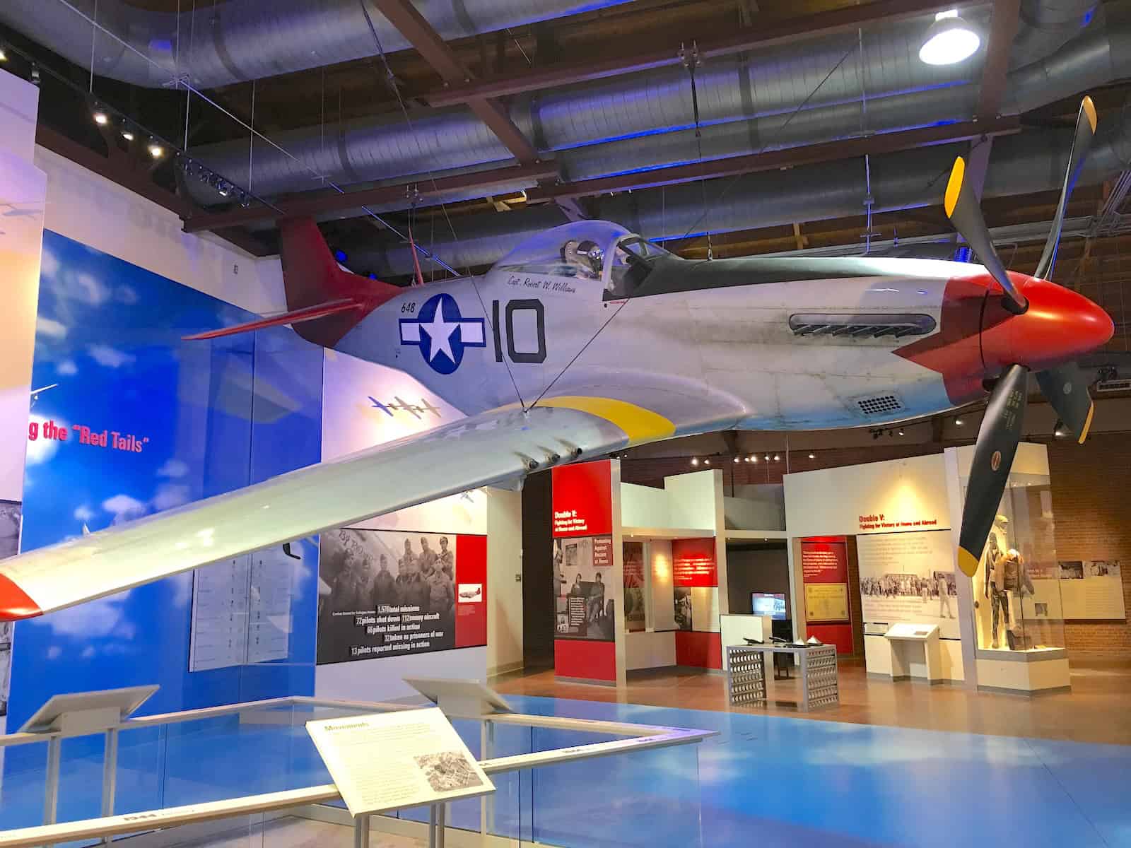 Airplane at Hangar No. 2 at Tuskegee Airmen National Historic Site in Alabama