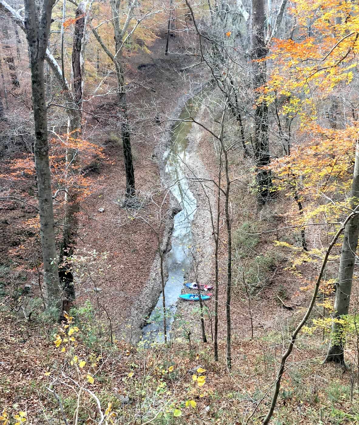 Looking down to the River Styx from the Sunset Point Trail