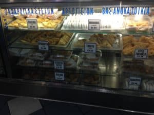 Sweets at the Mad Greek Café in Baker, California