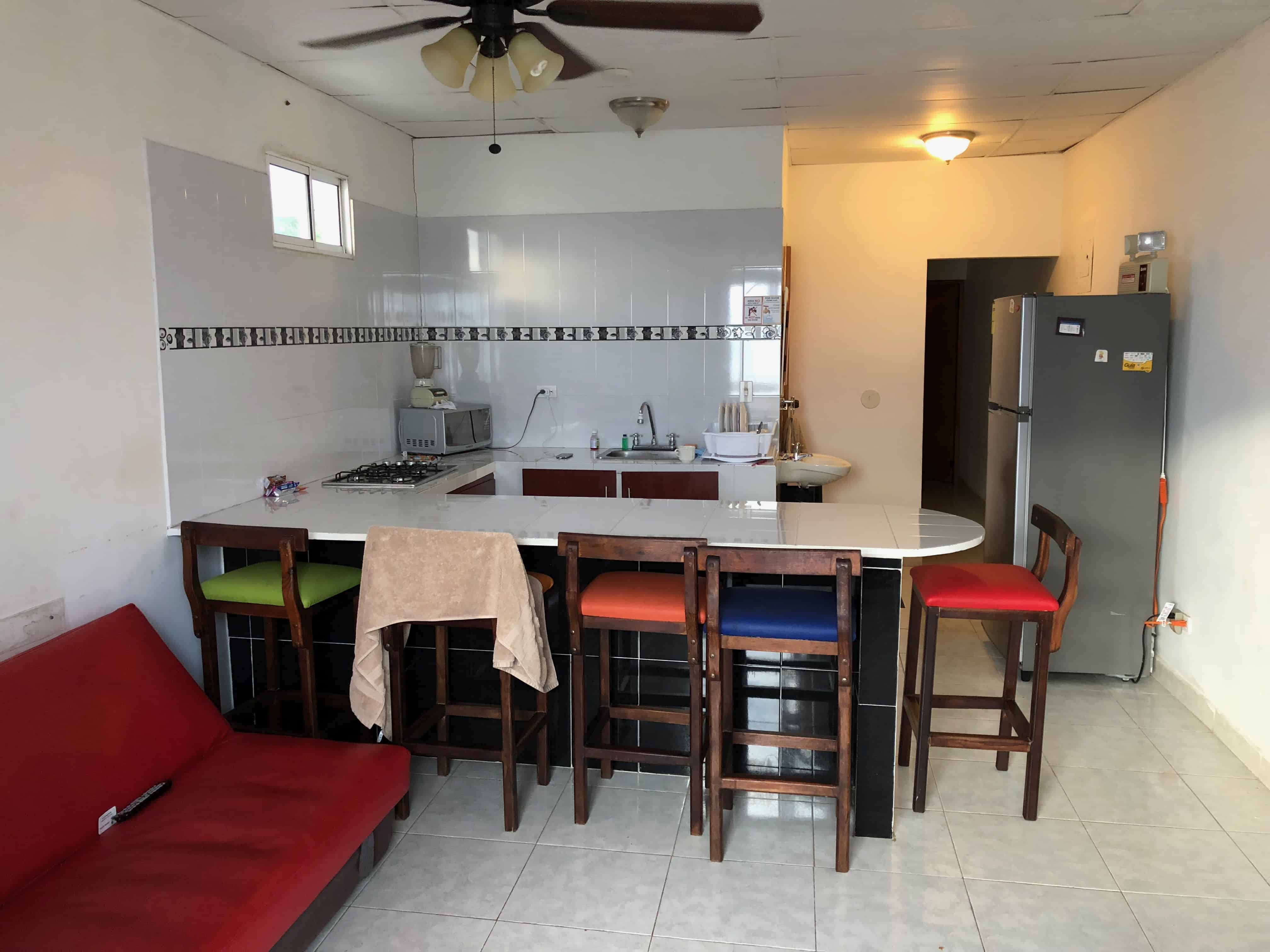 Kitchen at Rocky Cay Bay in San Andrés, Colombia