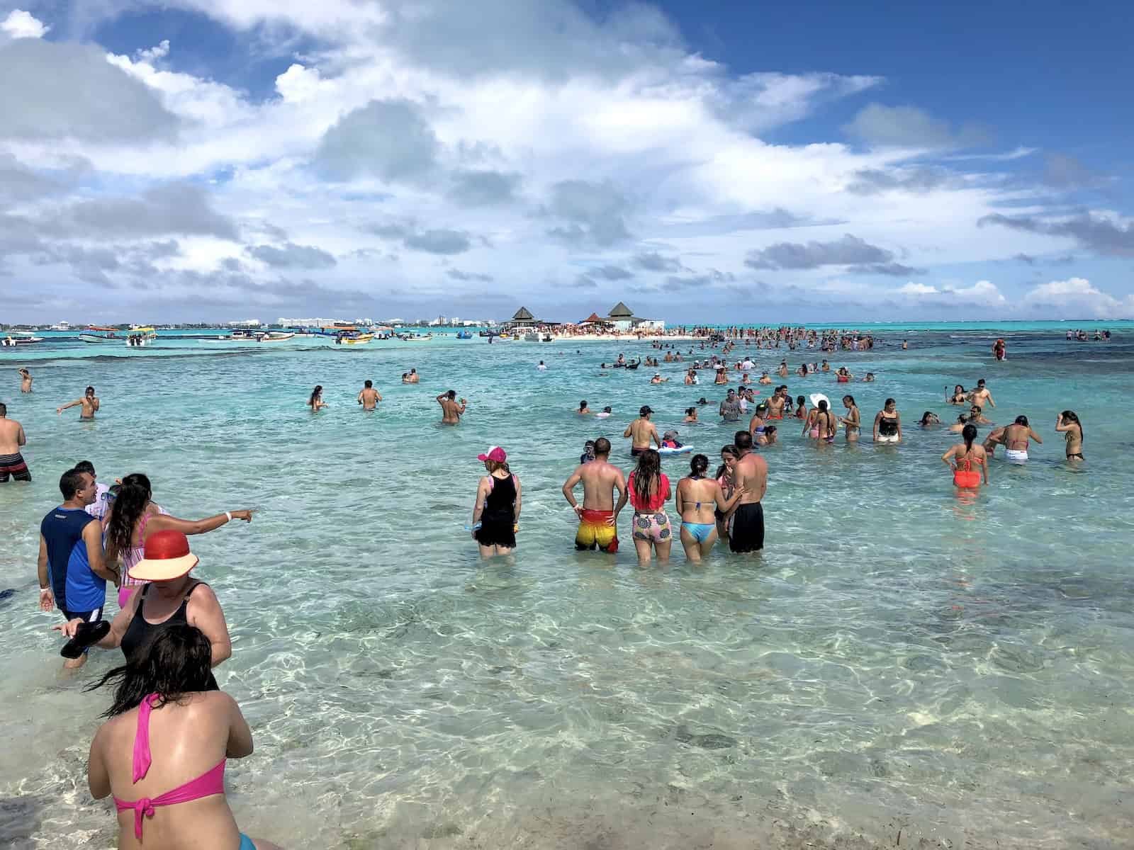 Looking towards Acuario from Haines Cay in San Andrés, Colombia