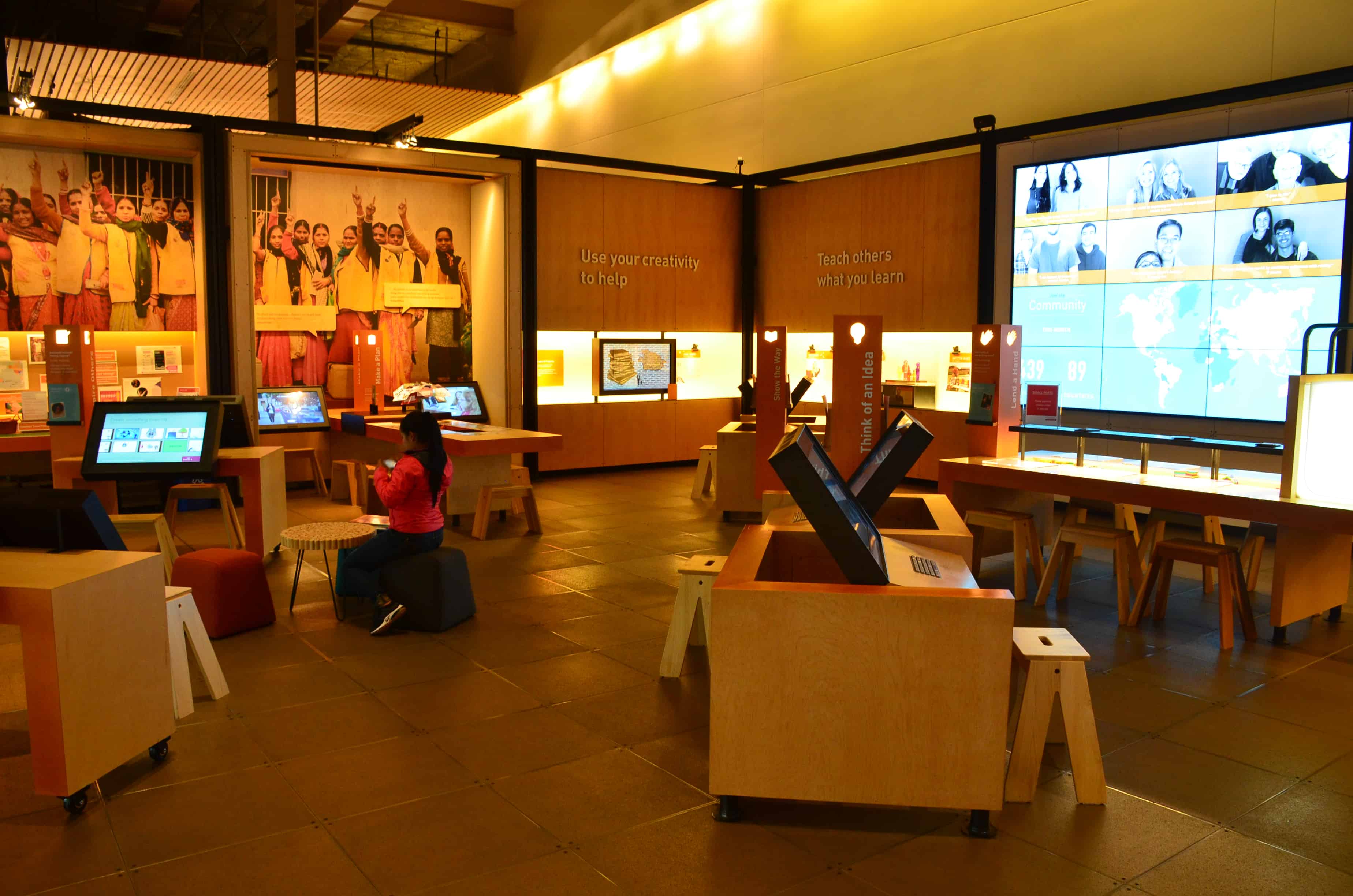 Interactive exhibit at the Bill & Melinda Gates Foundation Discovery Center in Seattle, Washington