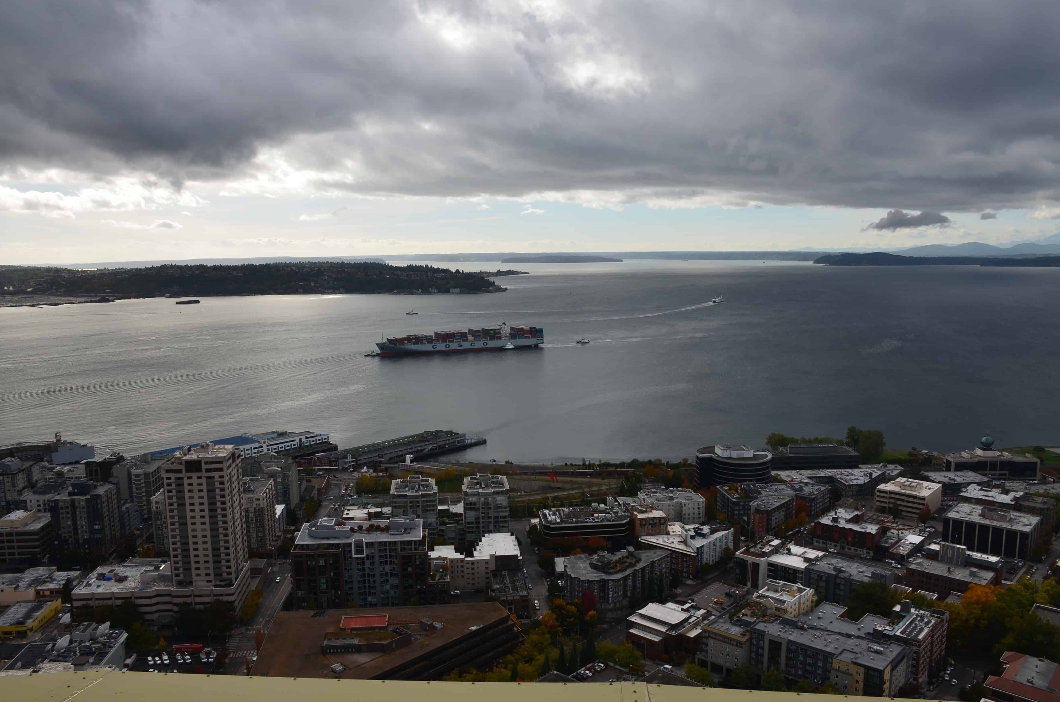 Puget Sound from the Space Needle in Seattle, Washington