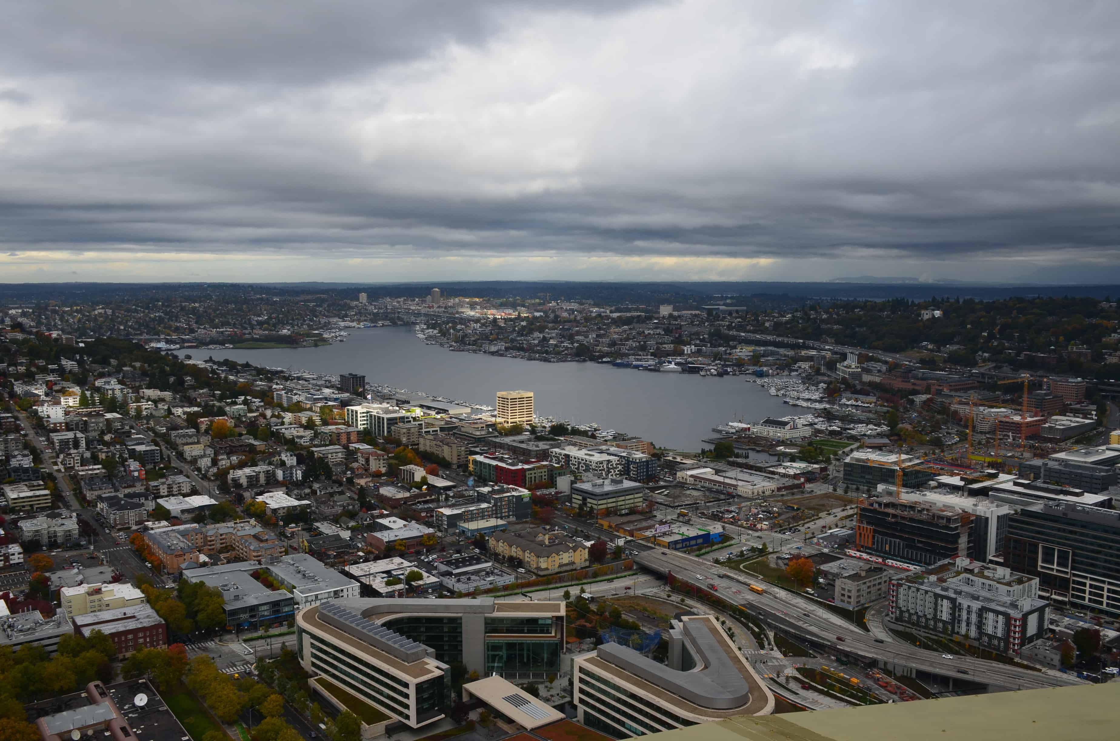 The view from the Space Needle in Seattle, Washington