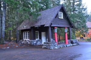 Service station at Longmire Historic District in Mount Rainier National Park, Washington