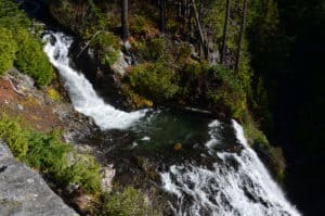 Upper tier of Narada Falls in Mount Rainier National Park, Washington