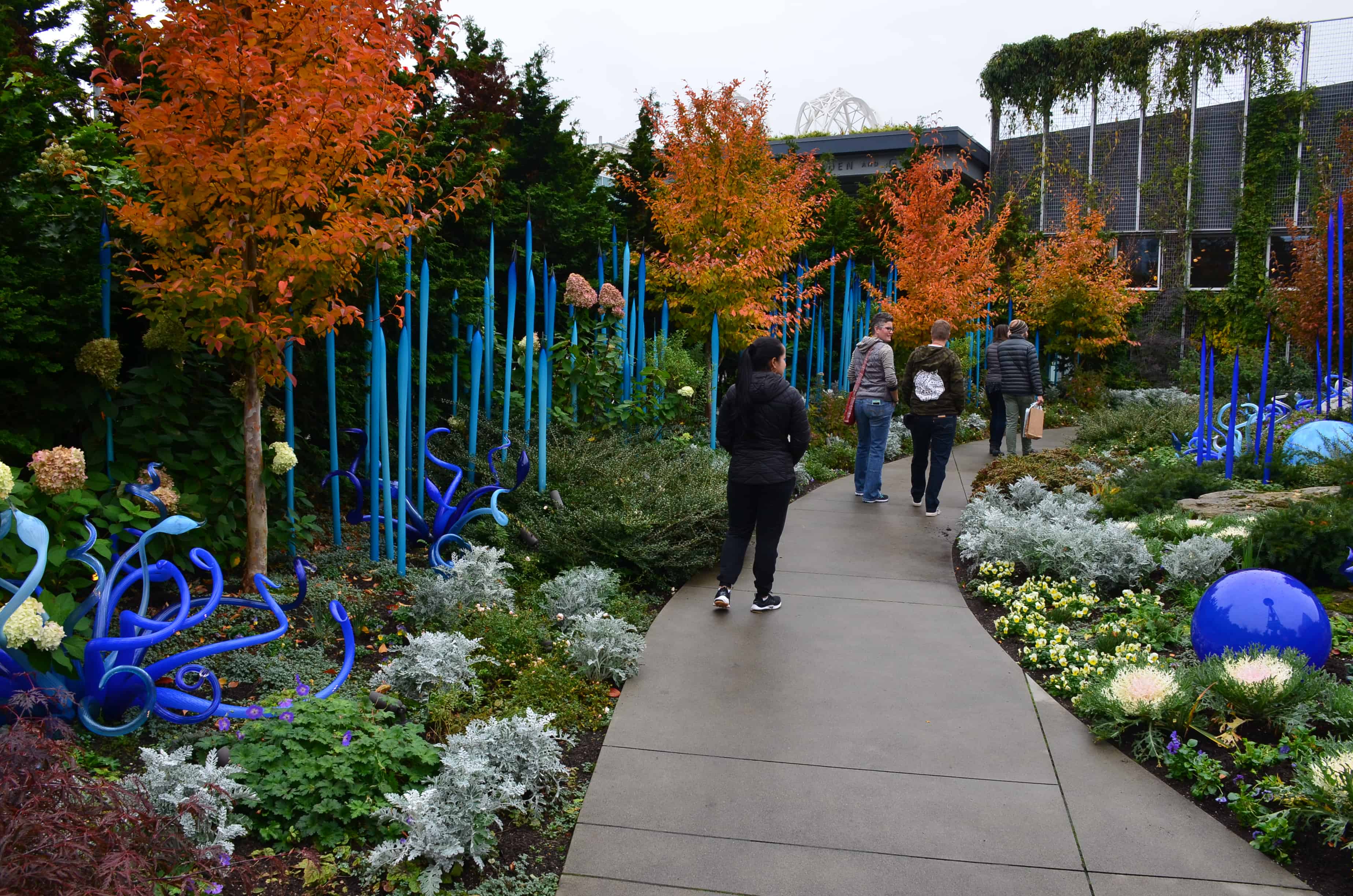 A section of the Garden at Chihuly Garden and Glass in Seattle, Washington