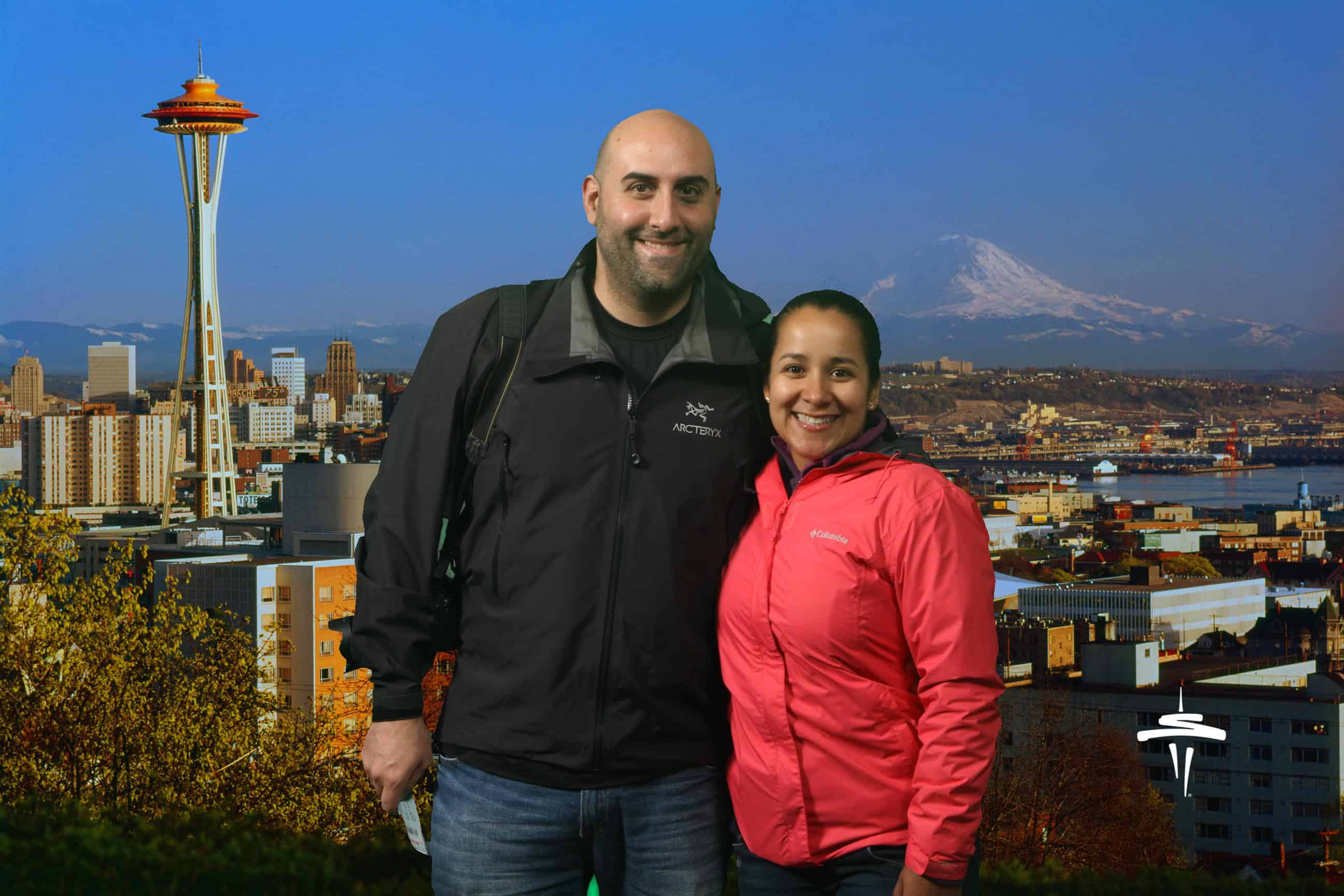 Souvenir photo from the Space Needle in Seattle, Washington