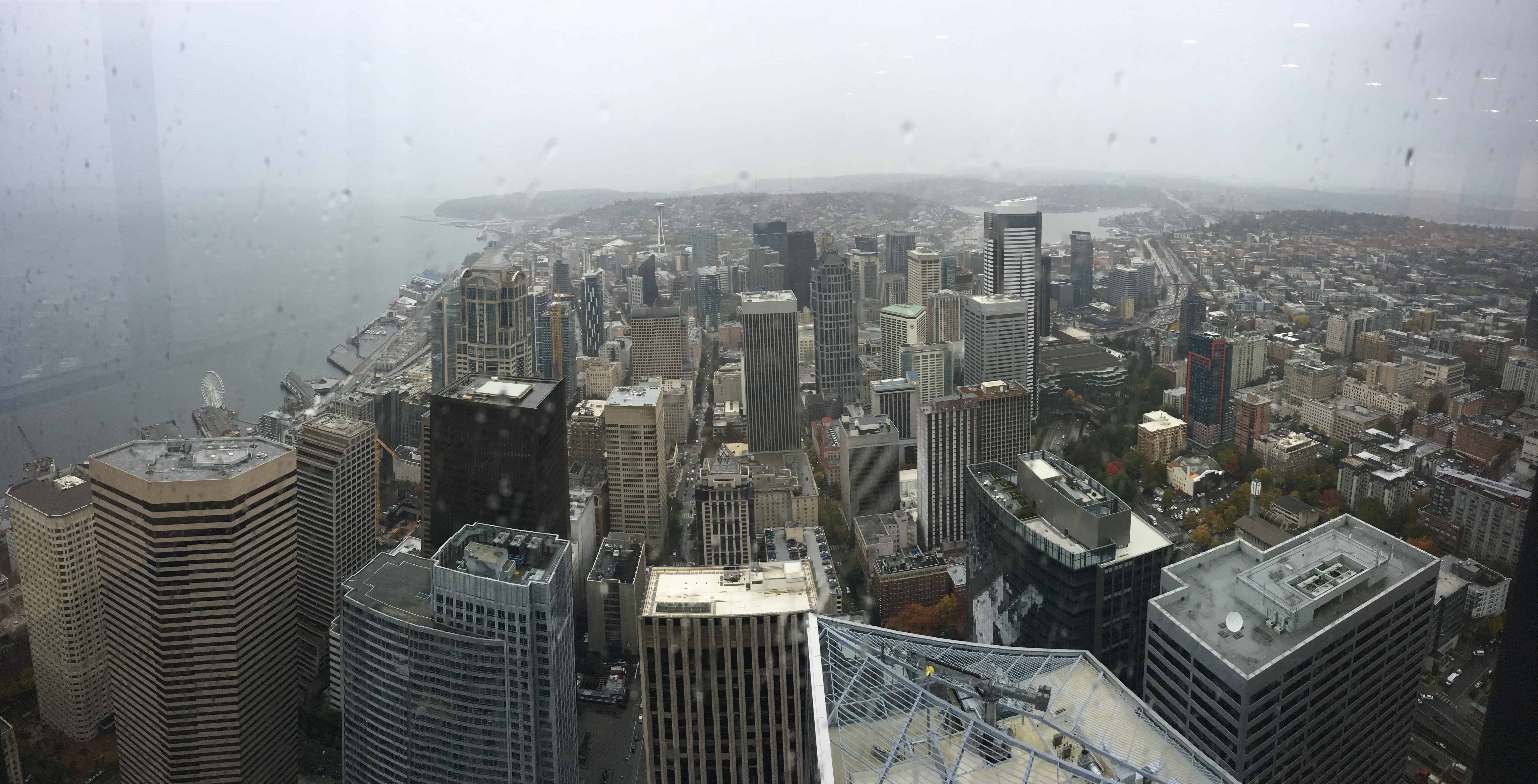The view from Columbia Center in Seattle, Washington