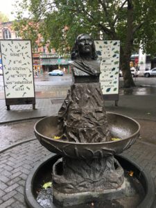 Bust of Chief Seattle in Pioneer Square in Seattle, Washington