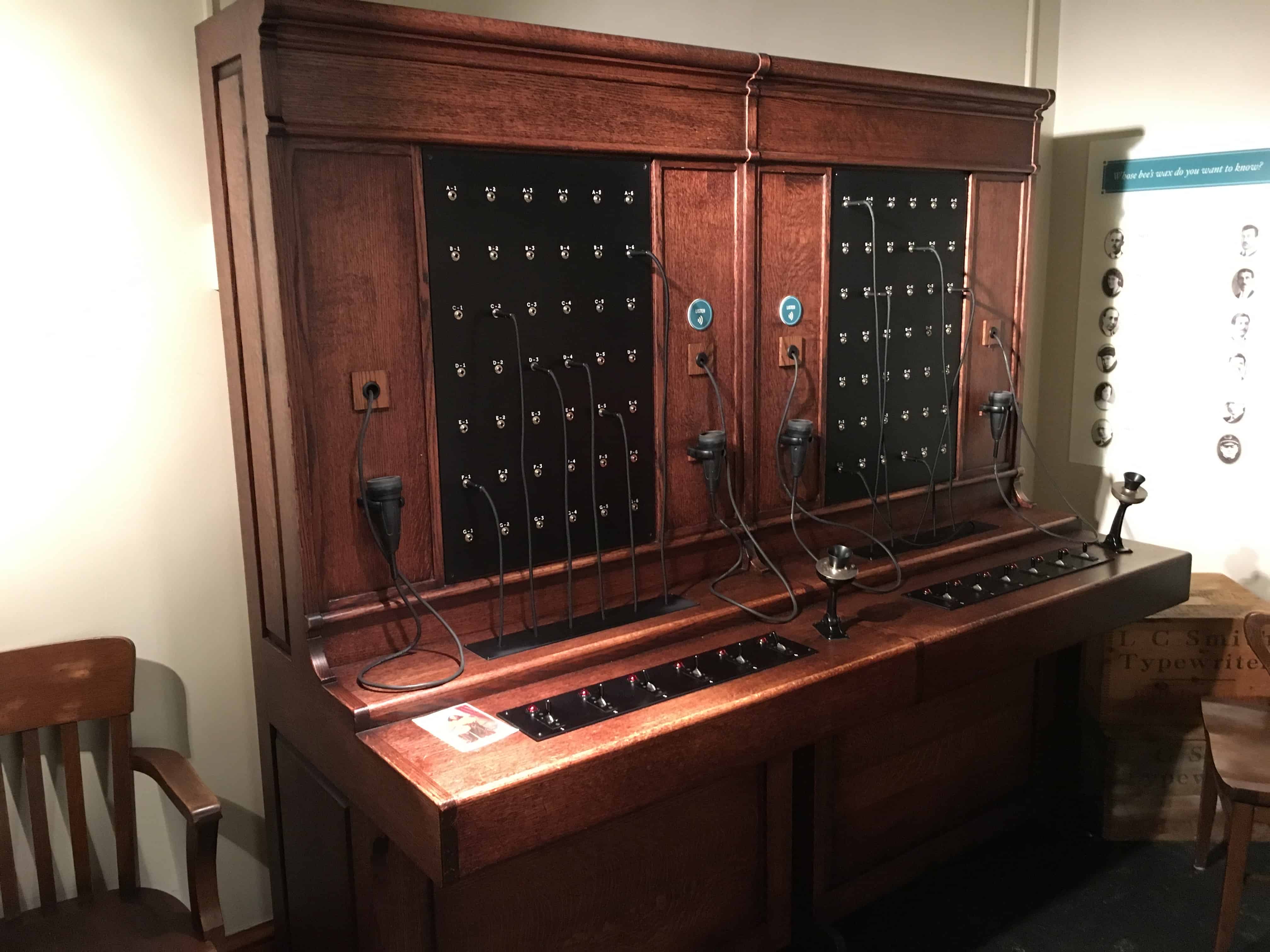 Telephone switchboard at the Smith Tower in Seattle, Washington