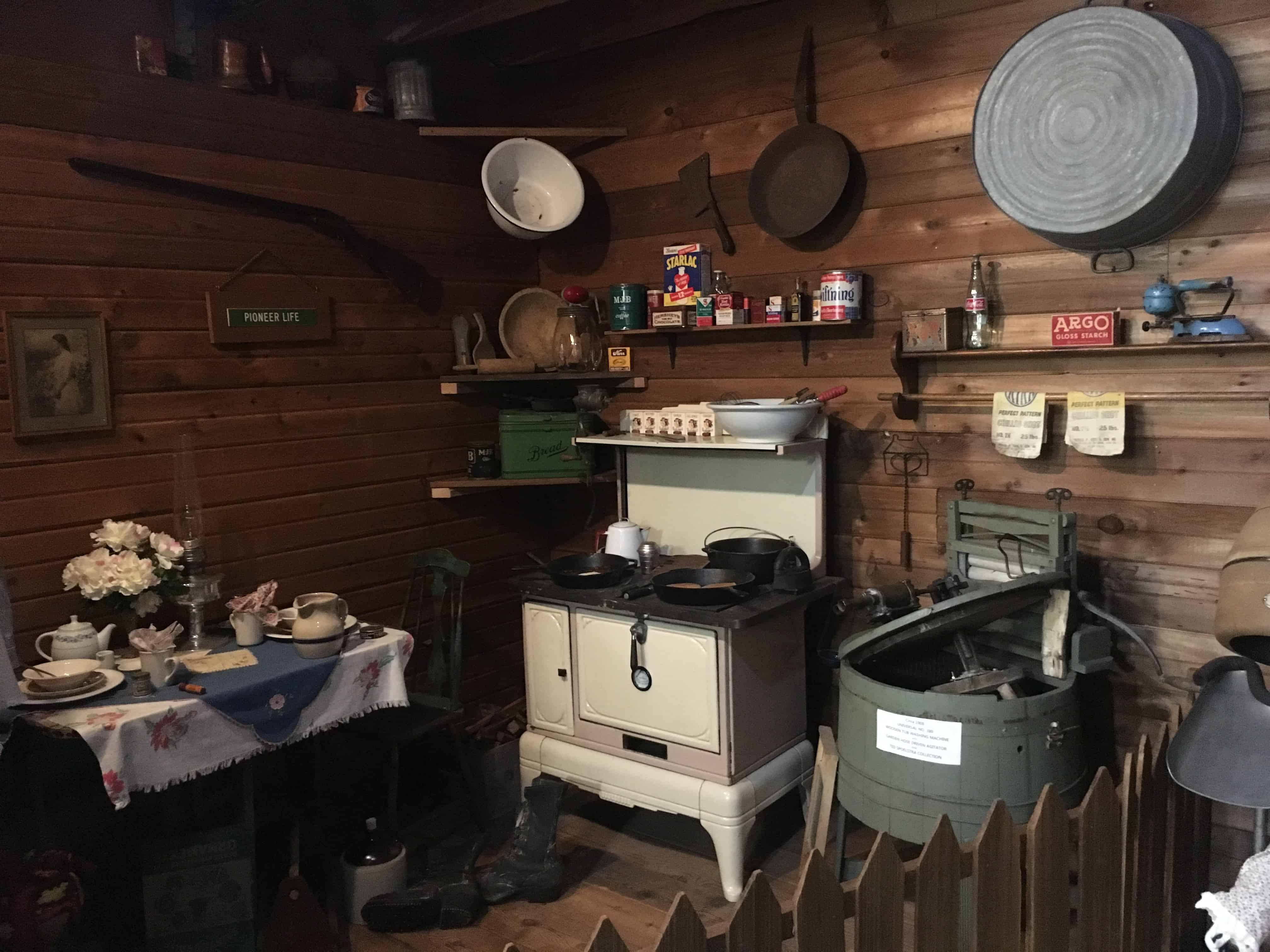 Repica pioneer cabin at the Forks Timber Museum in Forks, Washington