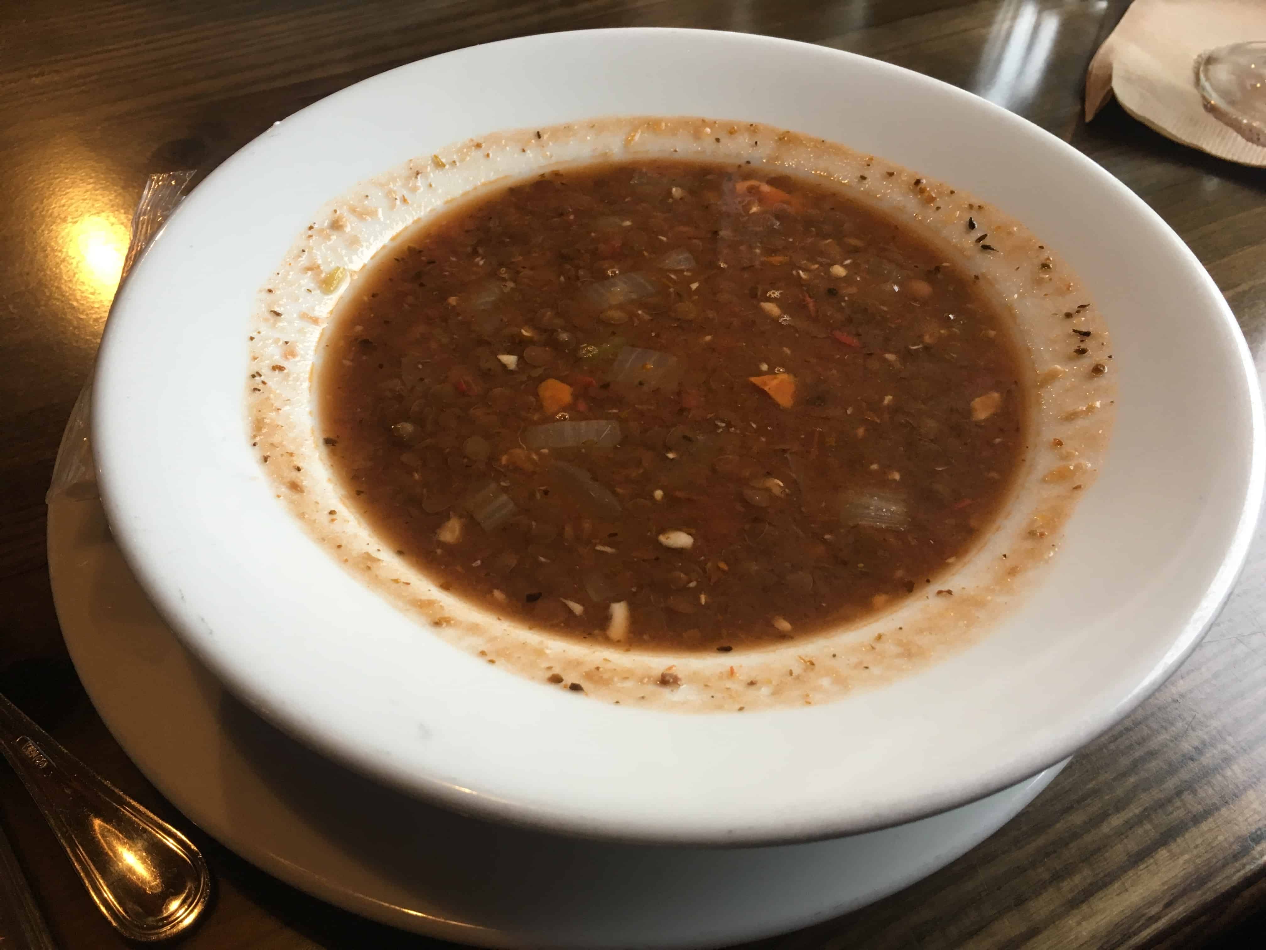 Lentil soup at Creekside Restaurant, Kalaloch Lodge
