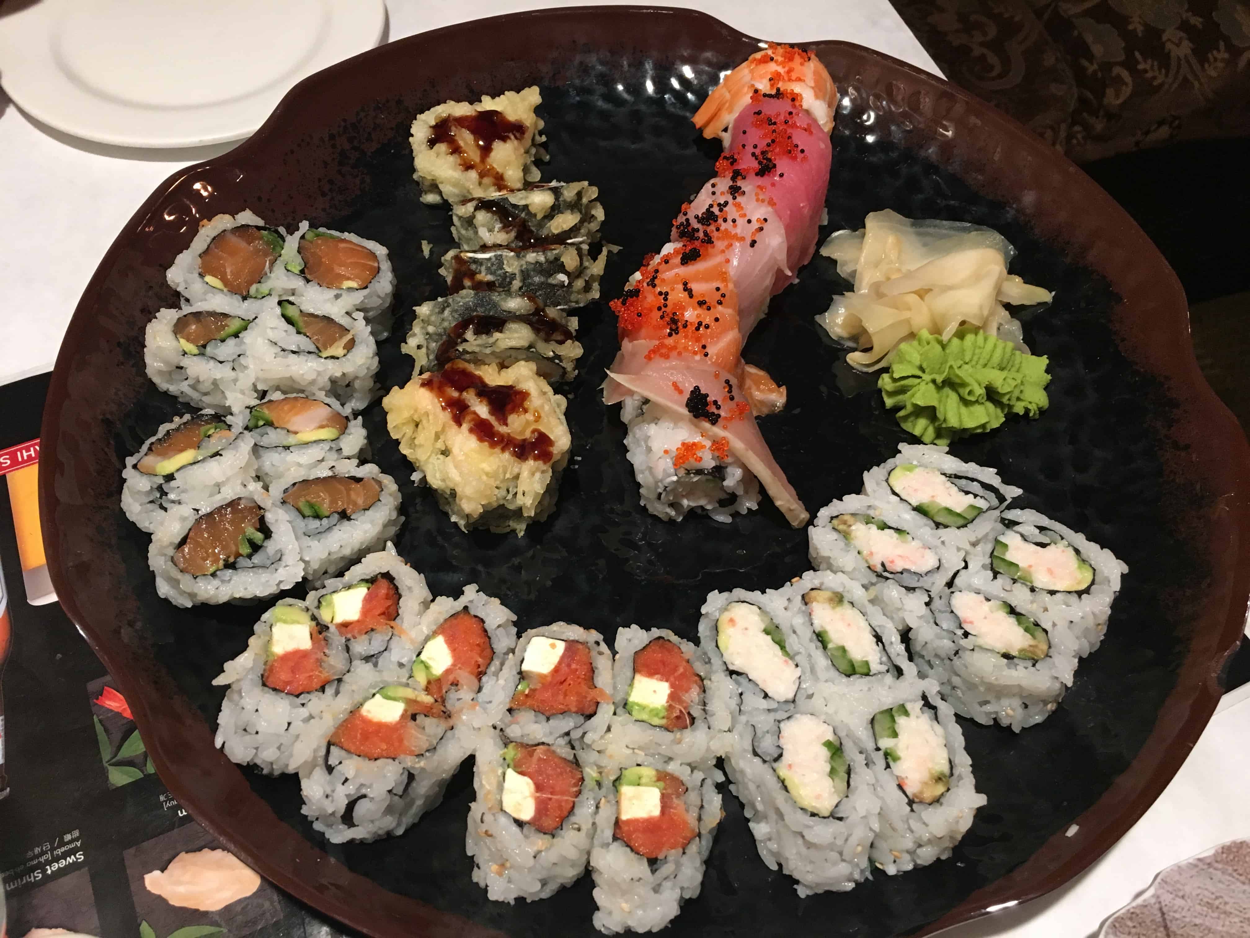 Sushi rolls at Sora Sushi