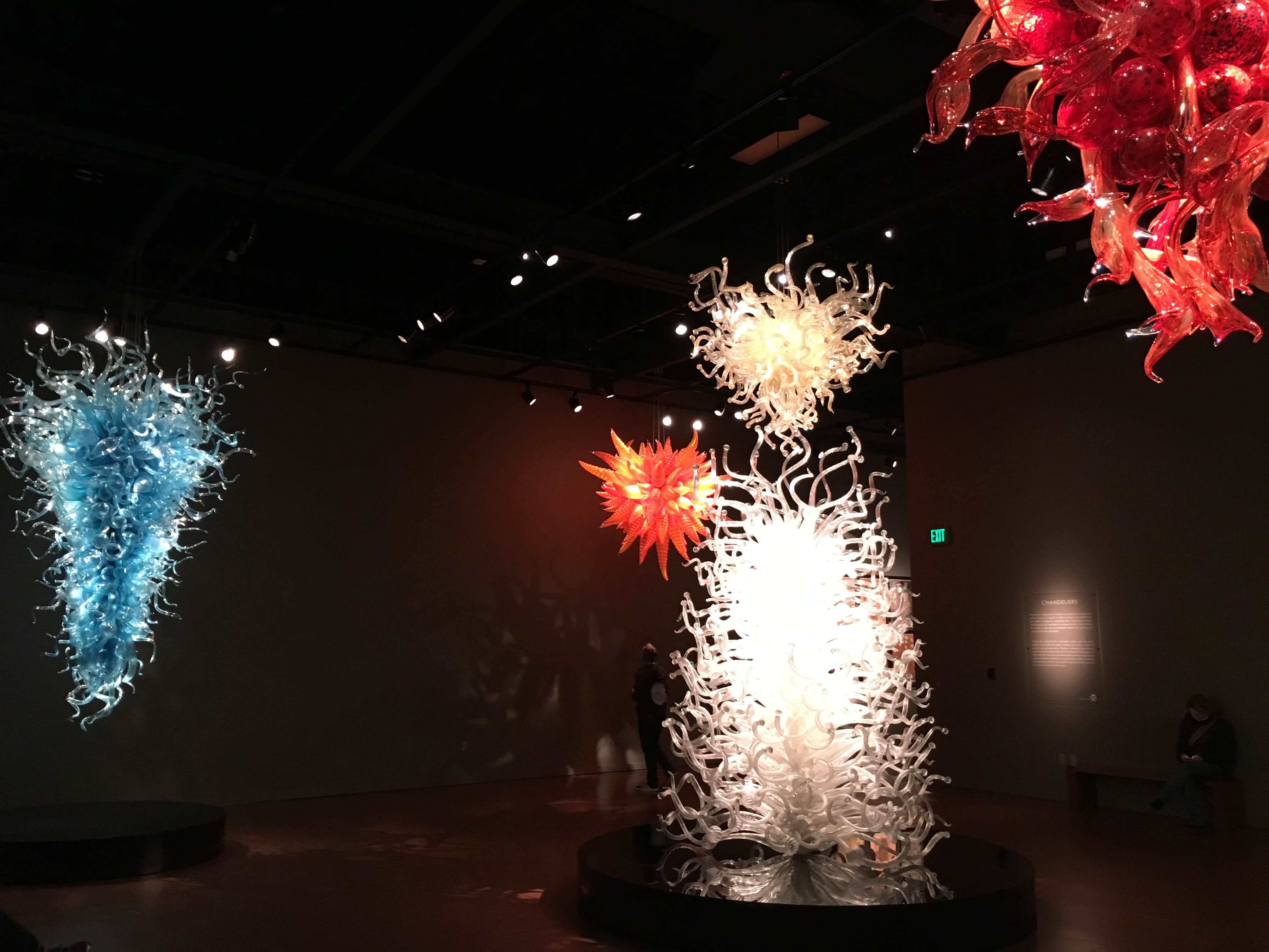 Chandeliers at Chihuly Garden and Glass in Seattle, Washington