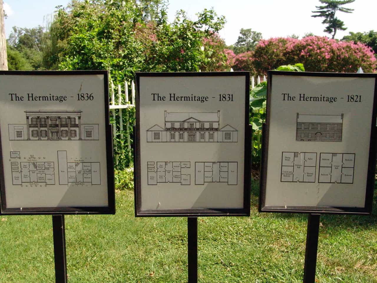 Drawings of the mansion renovations at The Hermitage in Nashville, Tennessee