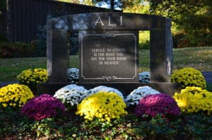 Muhammad Ali's grave at Cave Hill Cemetery in Louisville, Kentucky