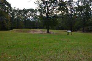 Civil War earthwork at Ocmulgee Mounds in Macon, Georgia