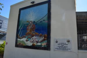 Sponge diver mural in Tarpon Springs, Florida