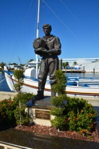 Sponge diver statue in Tarpon Springs, Florida