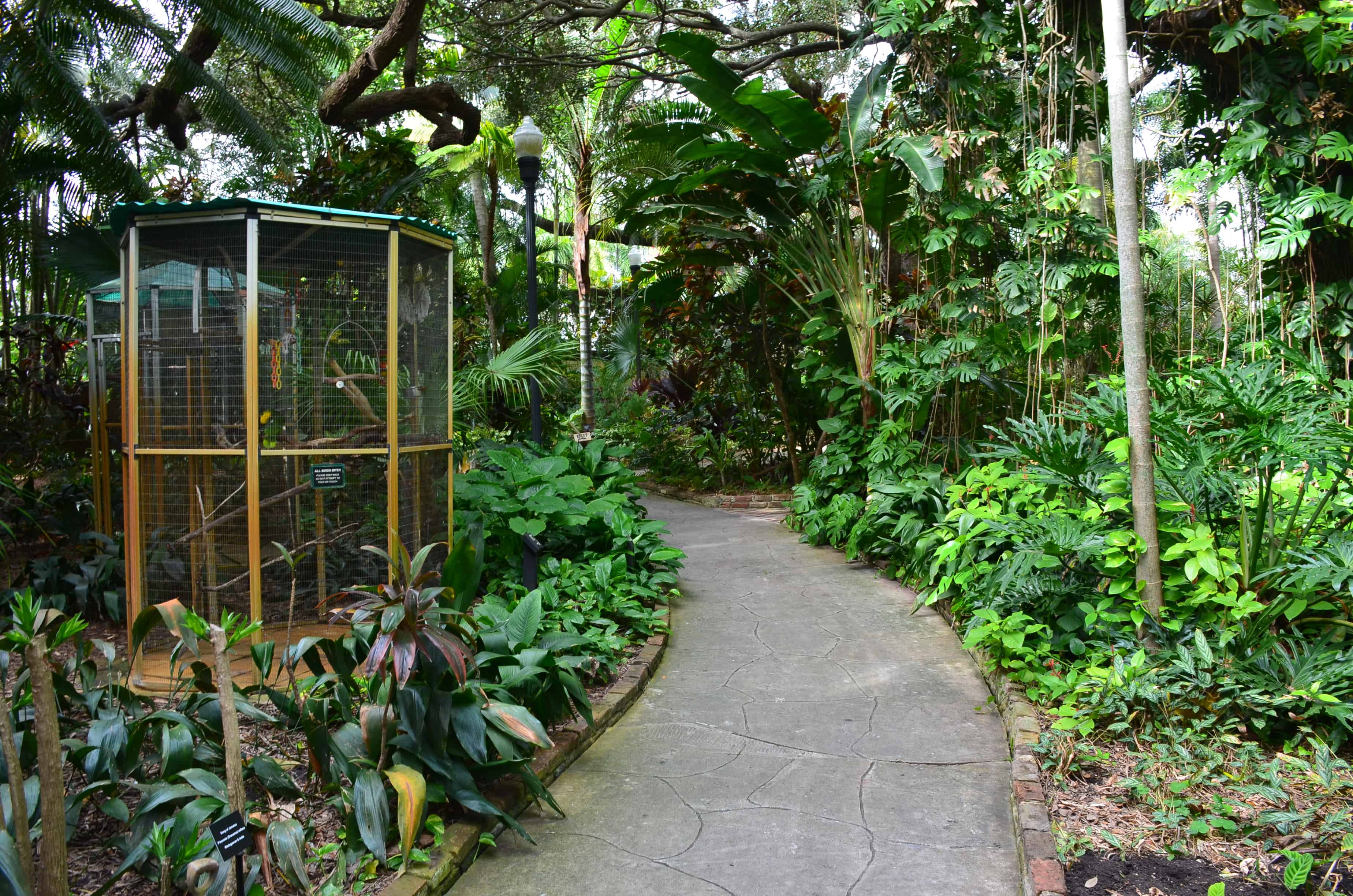 Parrot cage at the Sunken Gardens in St. Petersburg, Florida