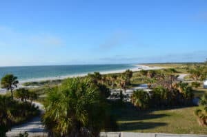 View from the top of Fort De Soto at Fort De Soto Park in Florida