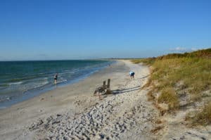 Beach near the fort at Fort De Soto Park in Florida