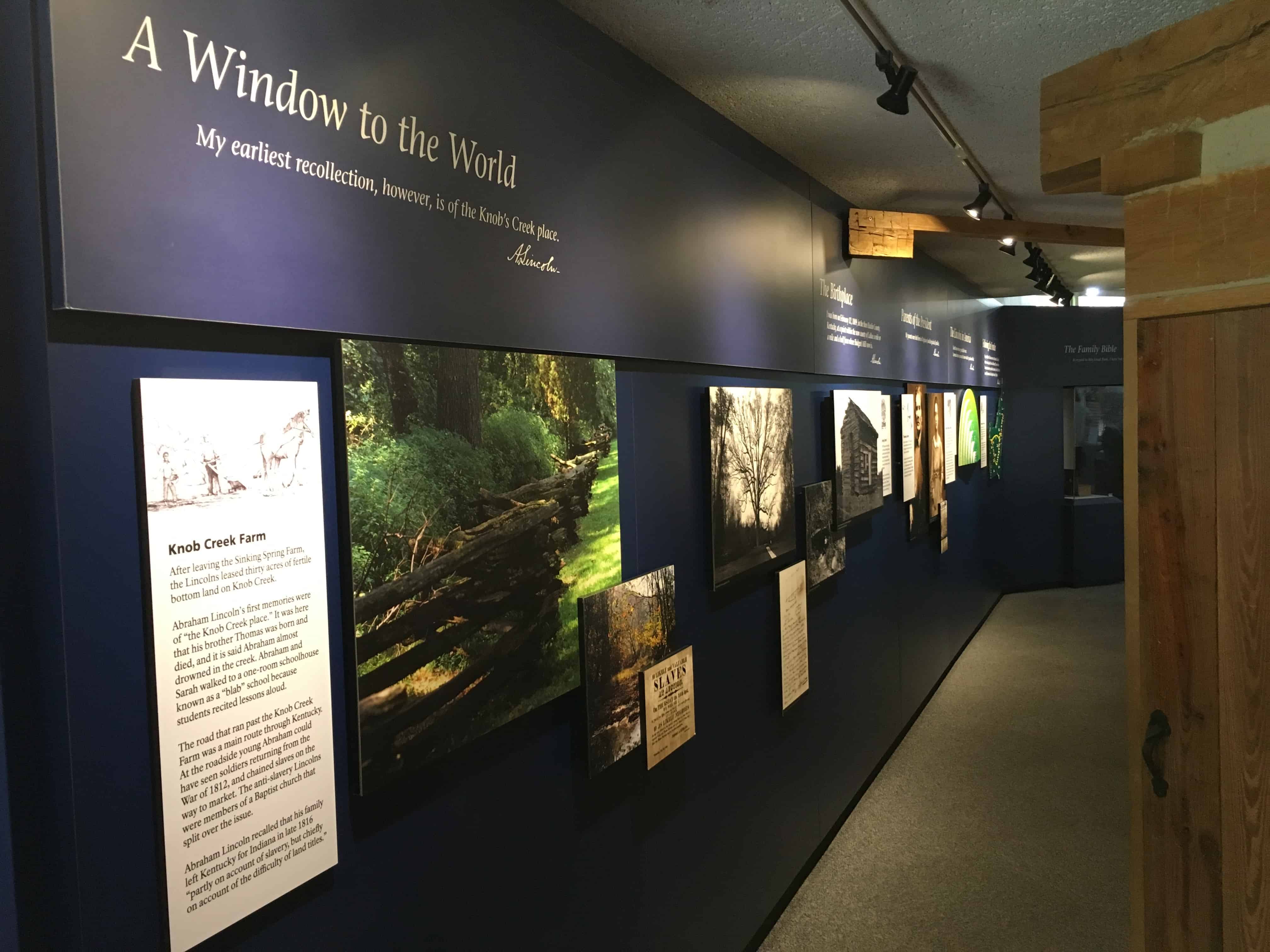 Museum in the visitor center at Abraham Lincoln Birthplace National Historical Park in Kentucky