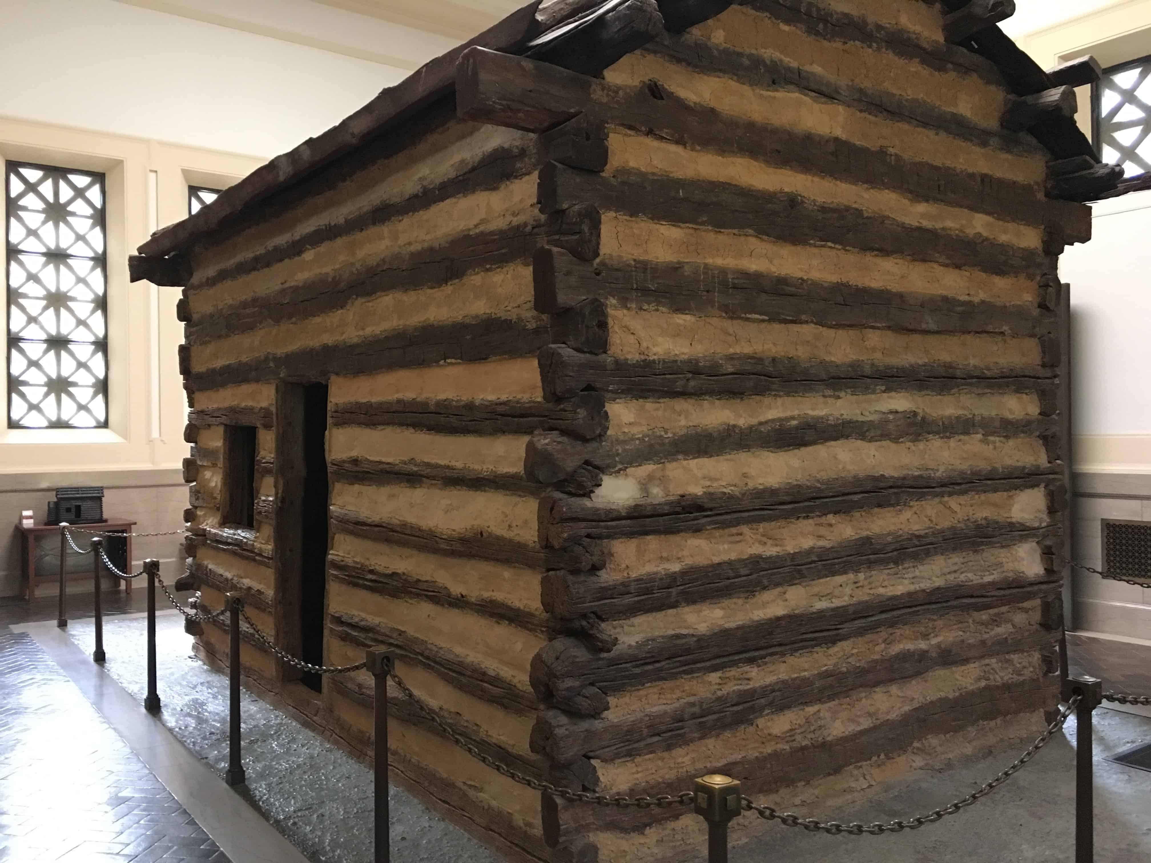 Symbolic "birth cabin" at Abraham Lincoln Birthplace National Historical Park in Kentucky