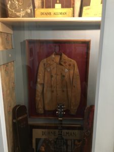Duane Allman's jacket and guitar at The Big House Museum in Macon, Georgia