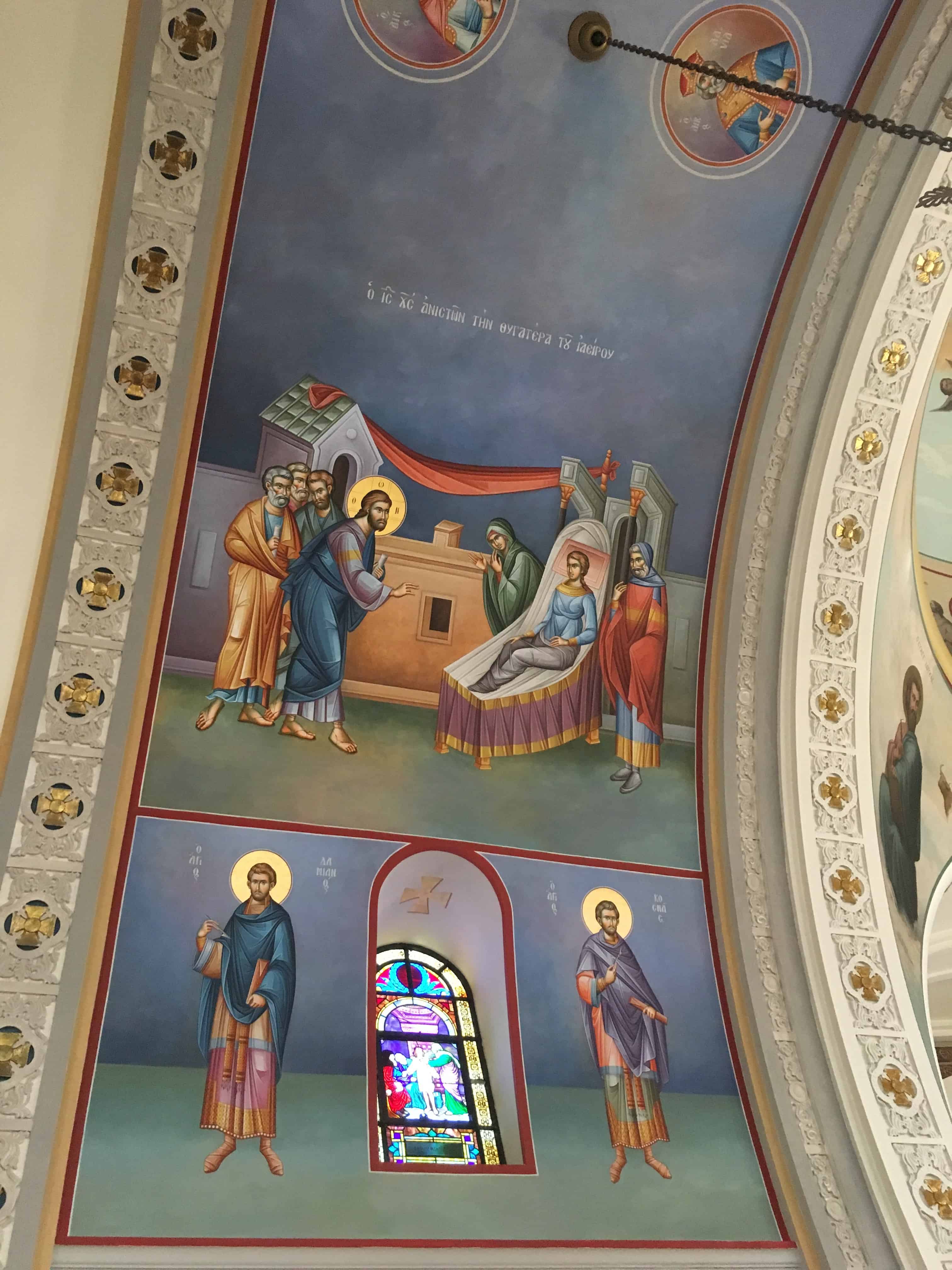Icons at St. Nicholas Greek Orthodox Cathedral in Tarpon Springs, Florida