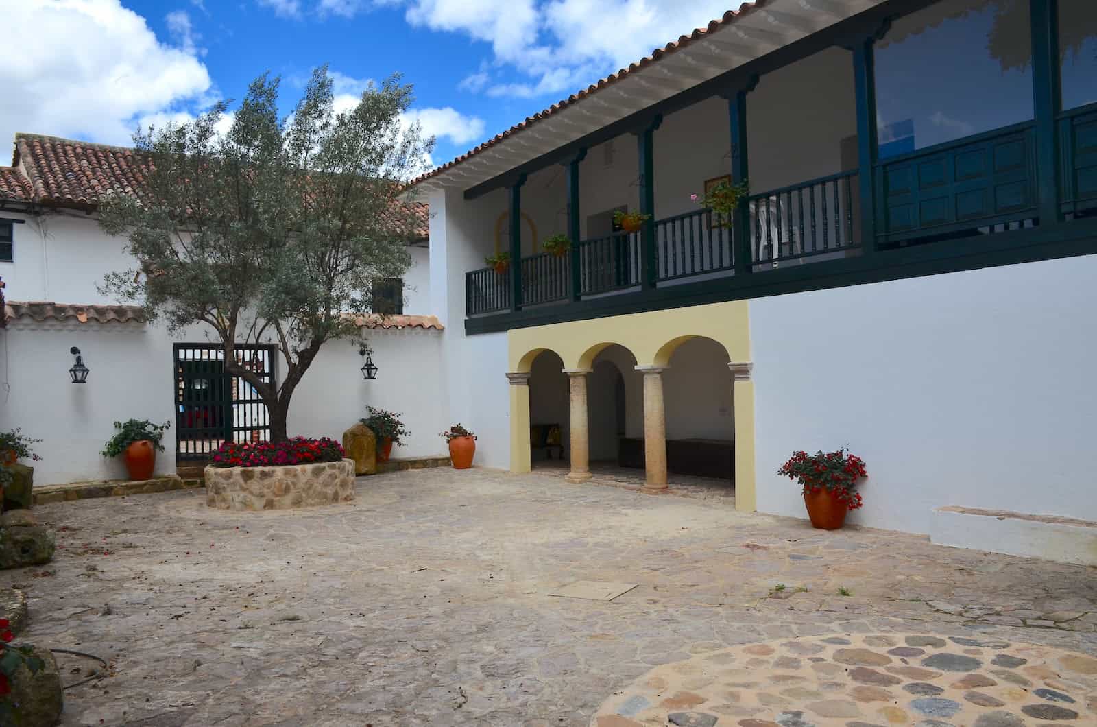 Courtyard of the House of the First Congress in Villa de Leyva, Boyacá, Colombia