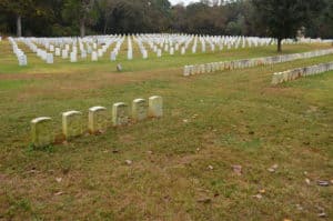 Raiders graves at Andersonville National Cemetery in Georgia