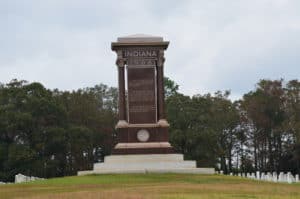 Indiana monument at Andersonville National Cemetery in Georgia
