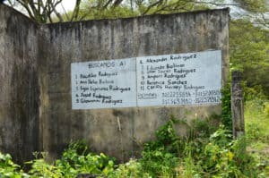 Names of missing people in Armero, Tolima, Colombia