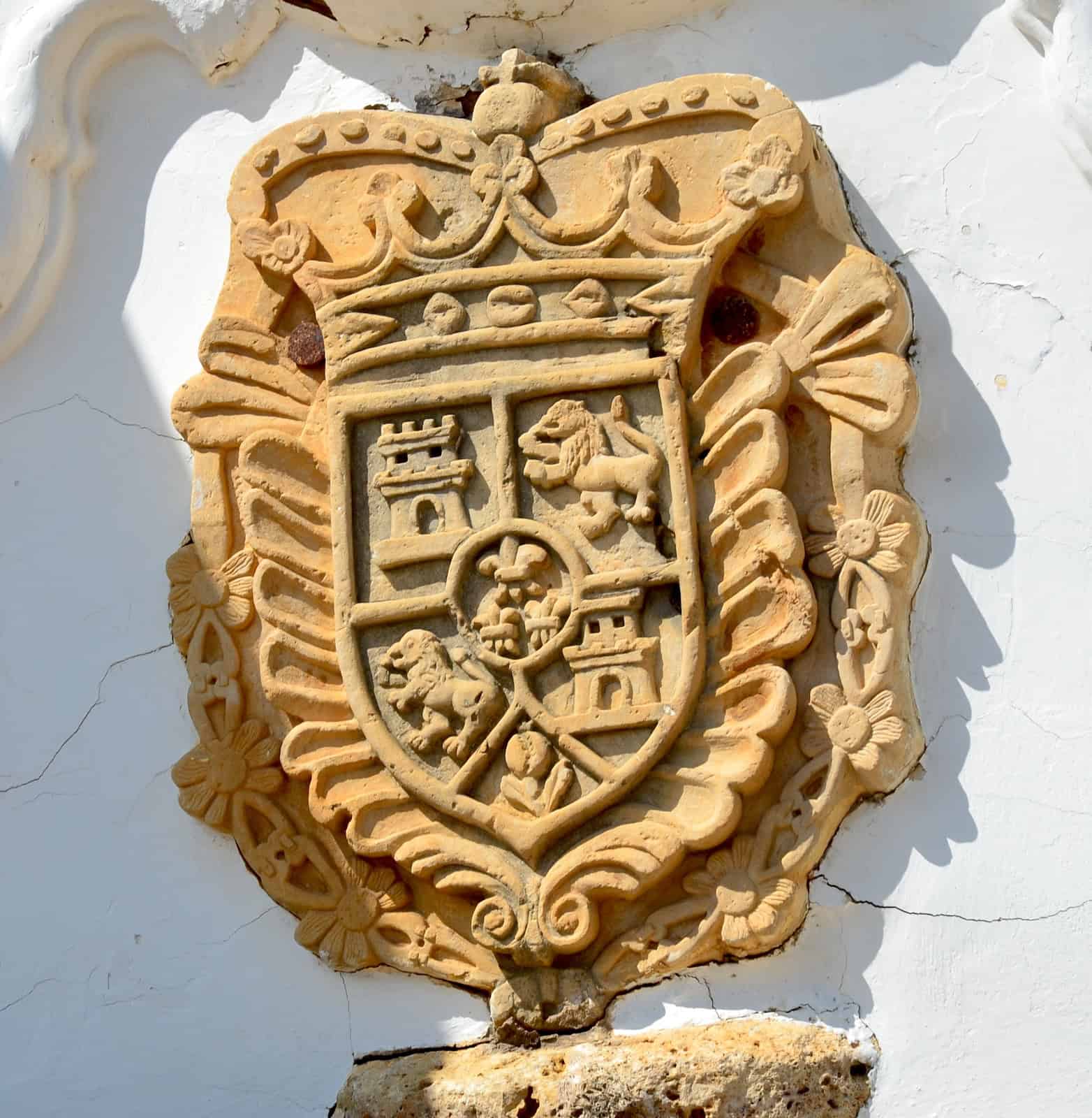 Spanish coat of arms on the Royal Liquor Factory