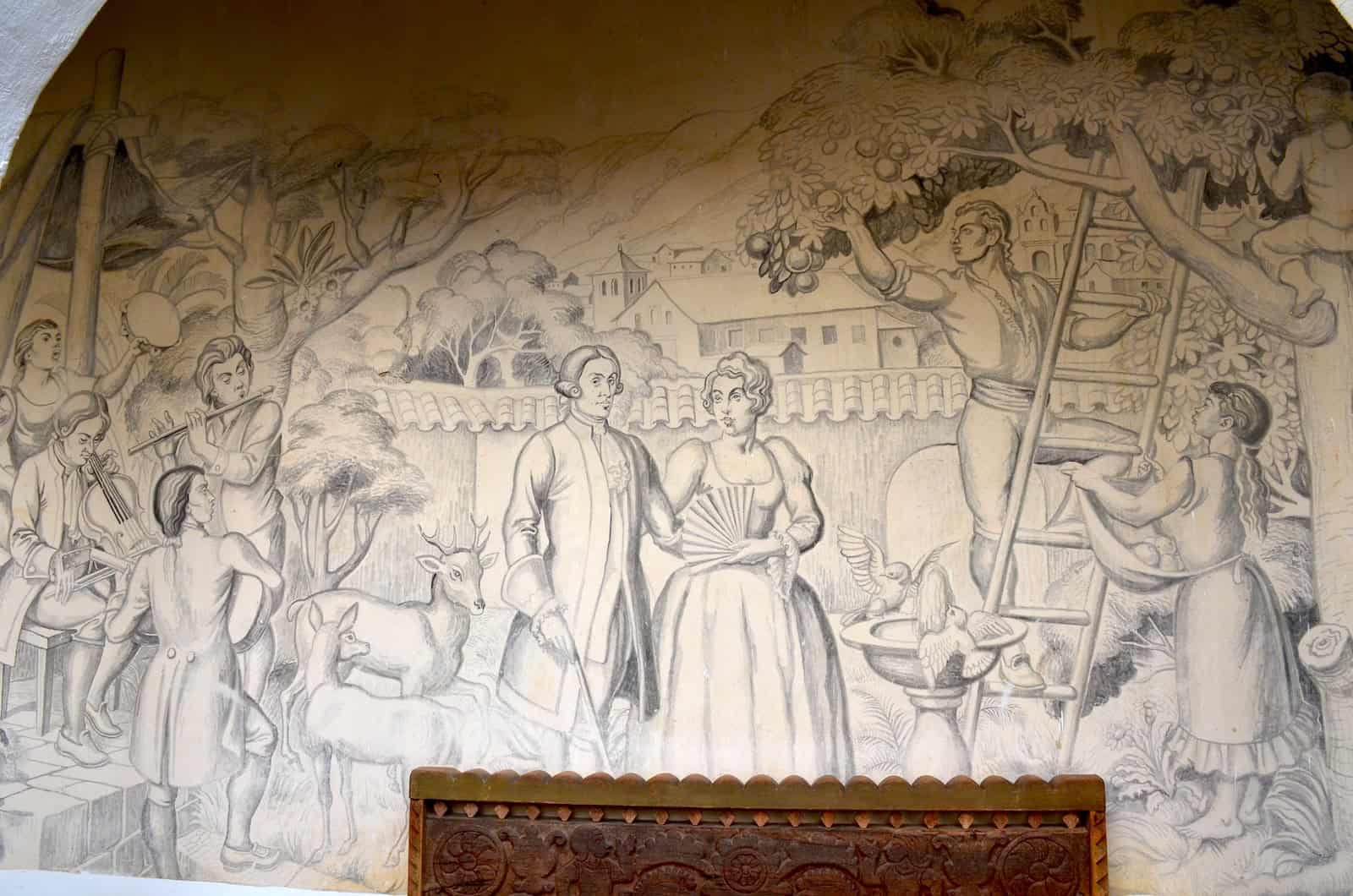 Fresco at the Luis Alberto Acuña House Museum in Villa de Leyva, Boyacá, Colombia