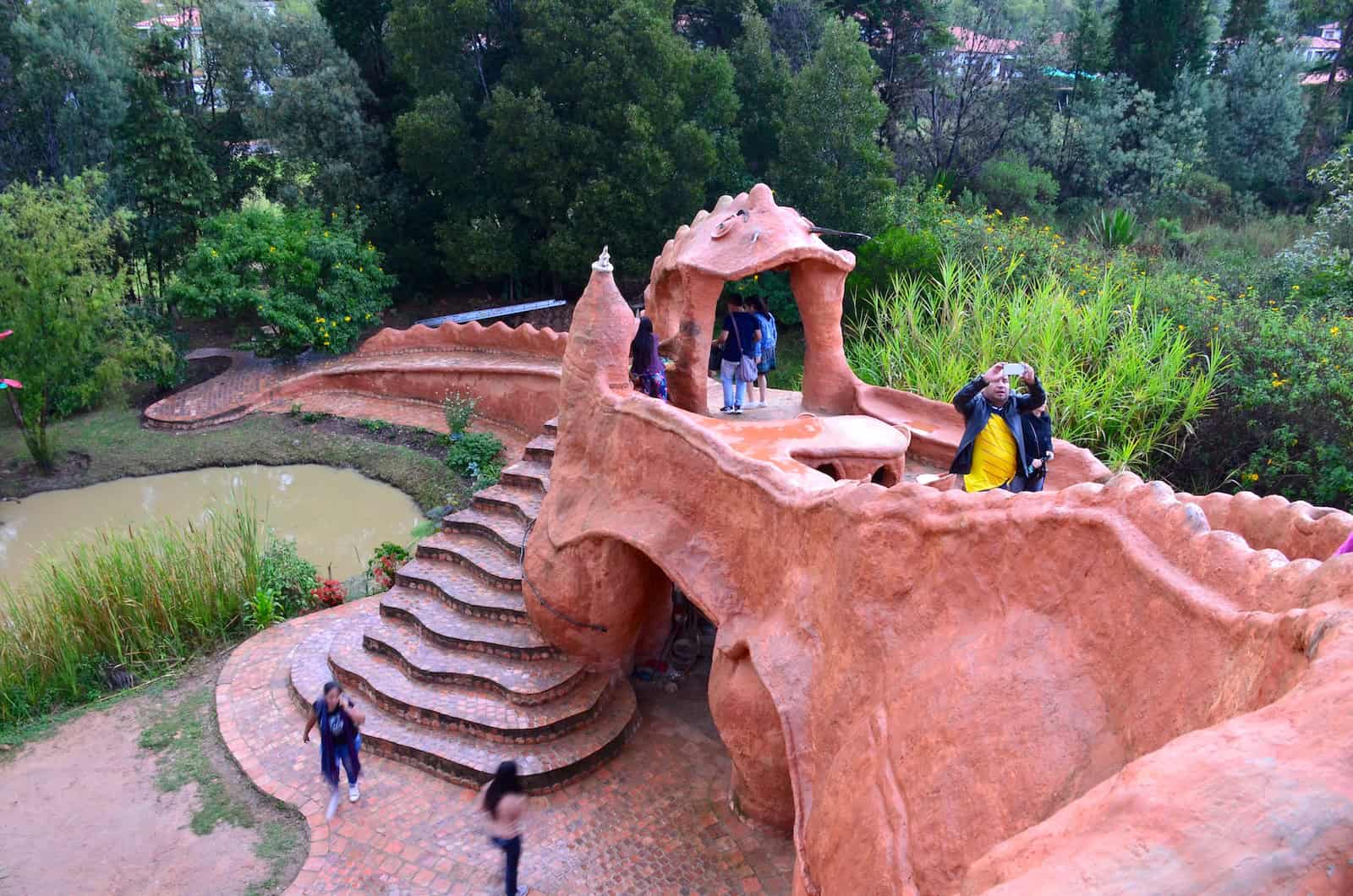 Rear stairway at Casa Terracota in Villa de Leyva, Boyacá, Colombia