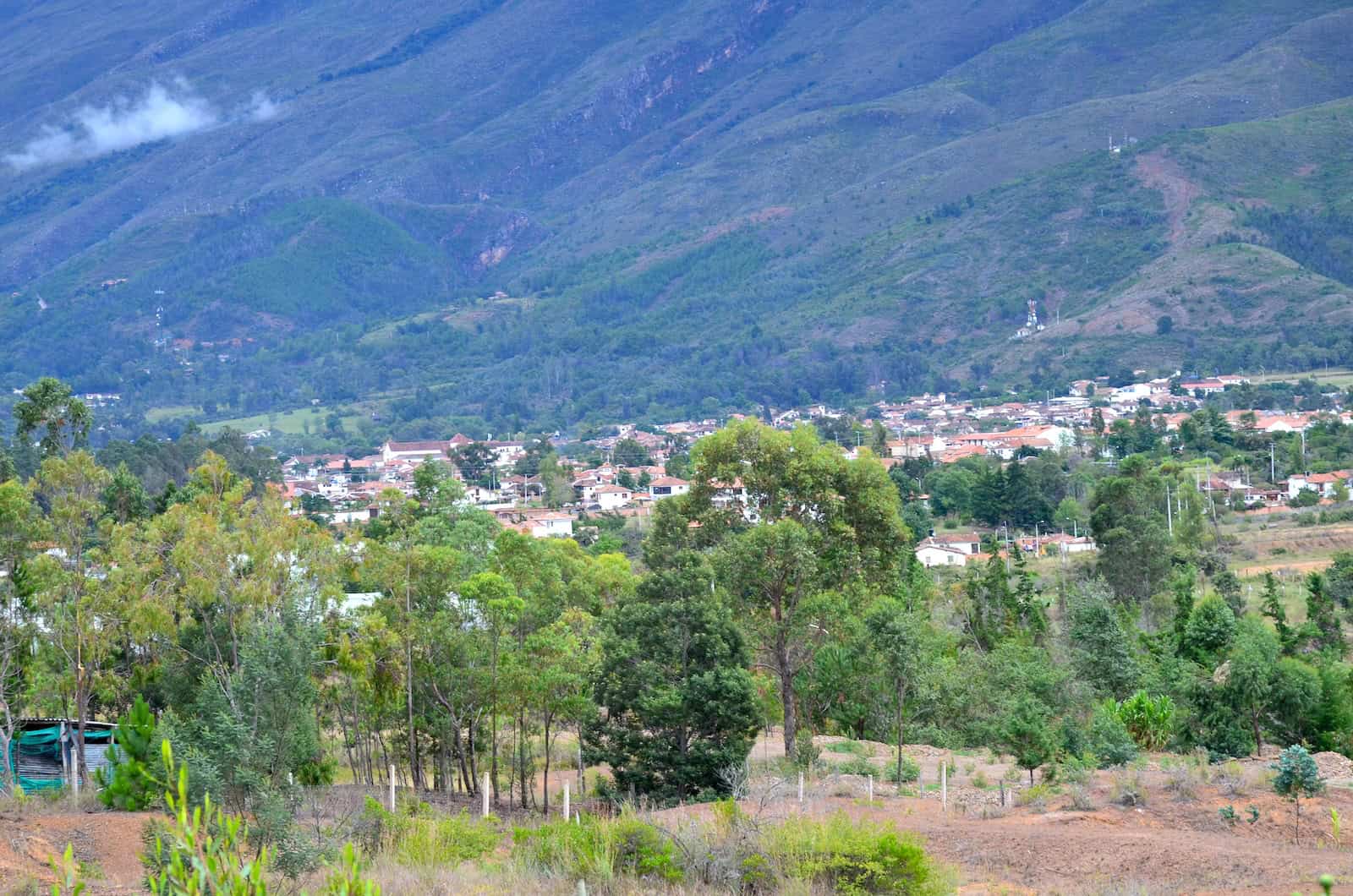 View of Villa de Leyva from Little Glass House in Villa de Leyva, Boyacá, Colombia