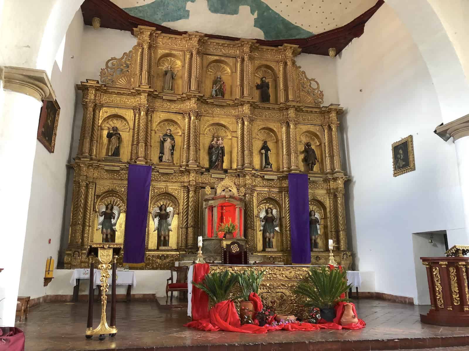 Altar of Our Lady of the Rosary in Villa de Leyva, Boyacá, Colombia