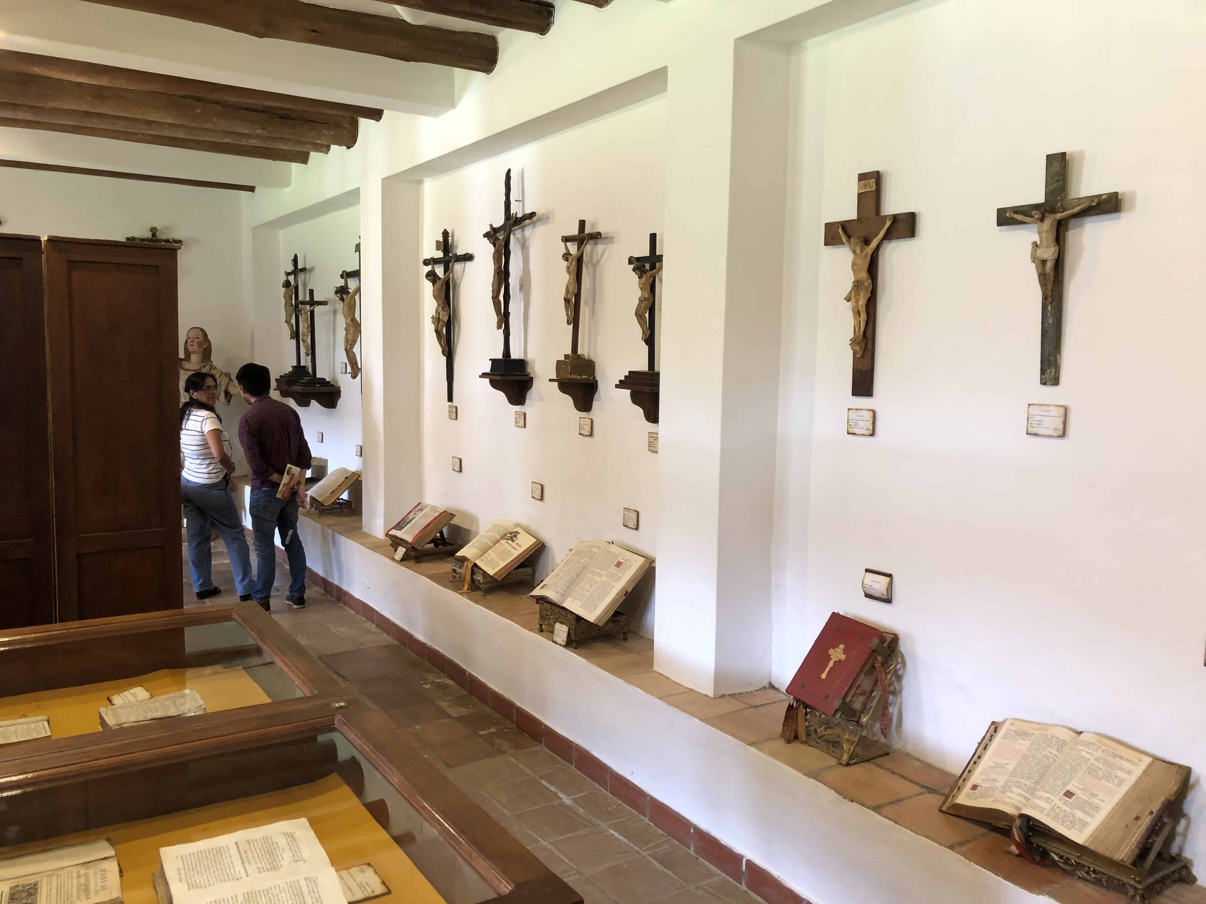 Crucifix gallery in the Carmelite Museum in Villa de Leyva, Boyacá, Colombia