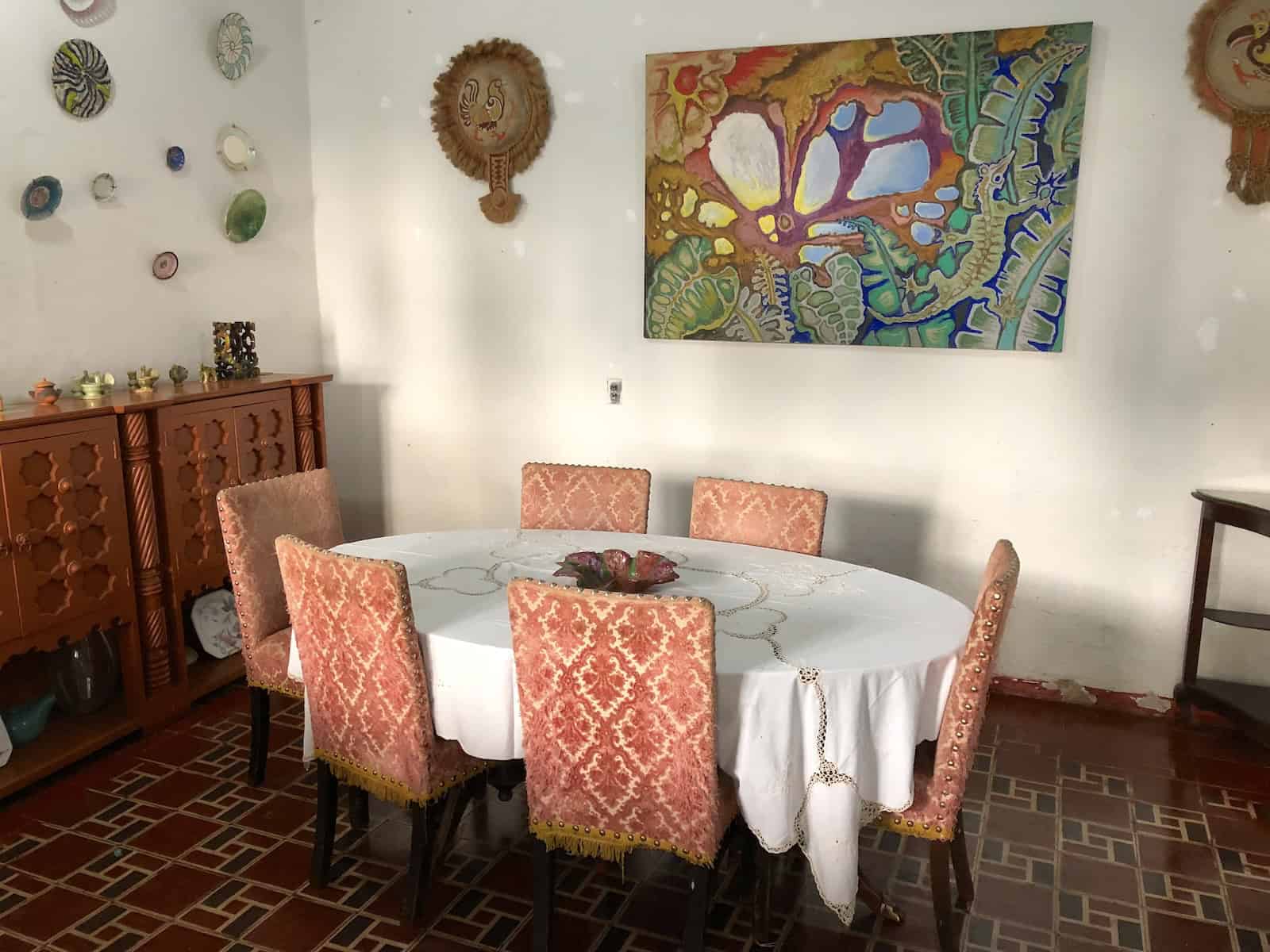 Dining room at the Luis Alberto Acuña House Museum in Villa de Leyva, Boyacá, Colombia