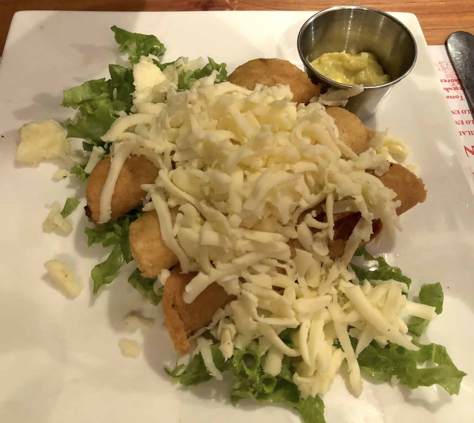 Flautas at Tacuba 16 in Villa de Leyva, Boyacá, Colombia