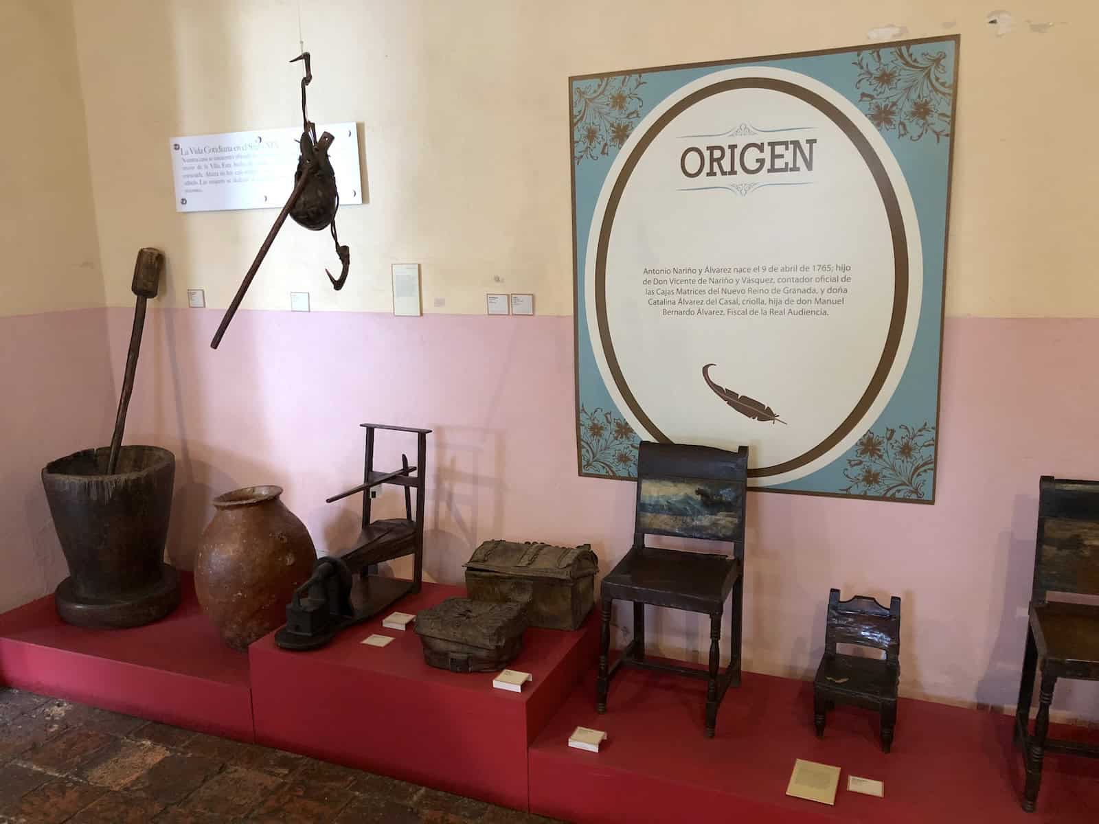 Ground floor at the Antonio Nariño House Museum