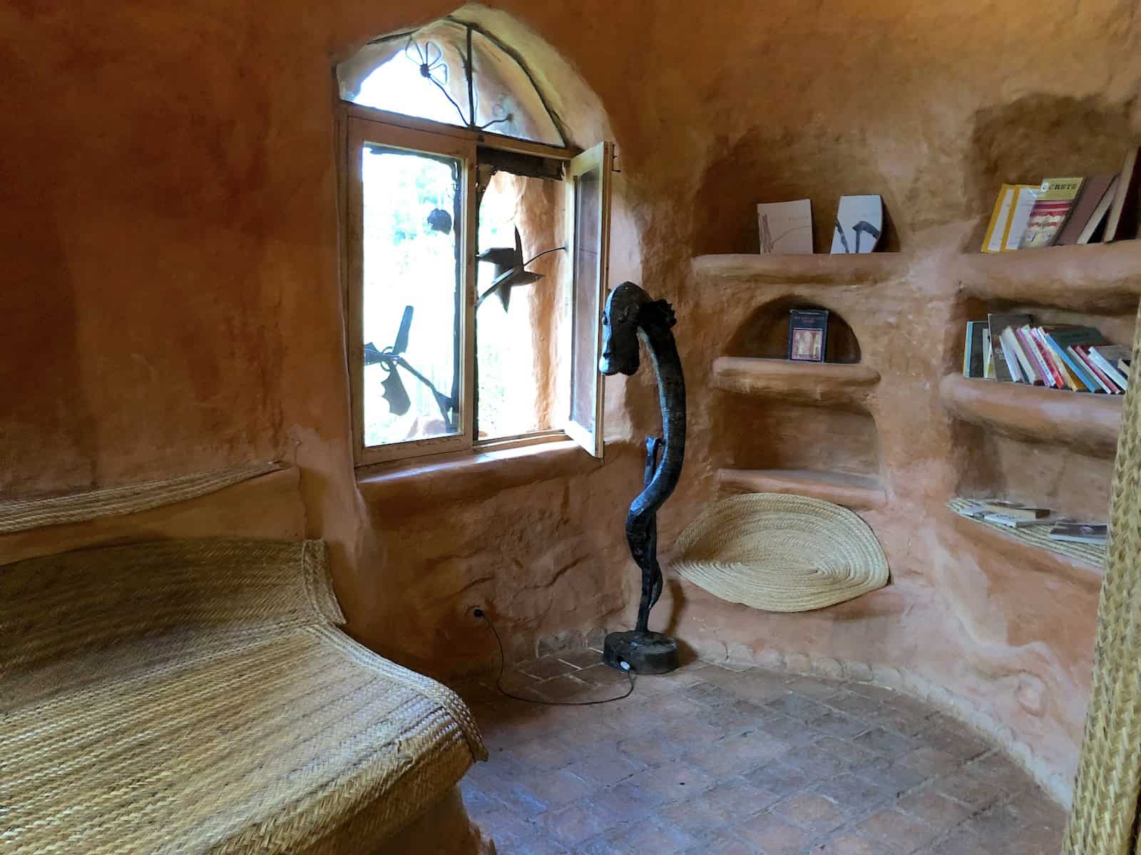 Library at Casa Terracota in Villa de Leyva, Boyacá, Colombia