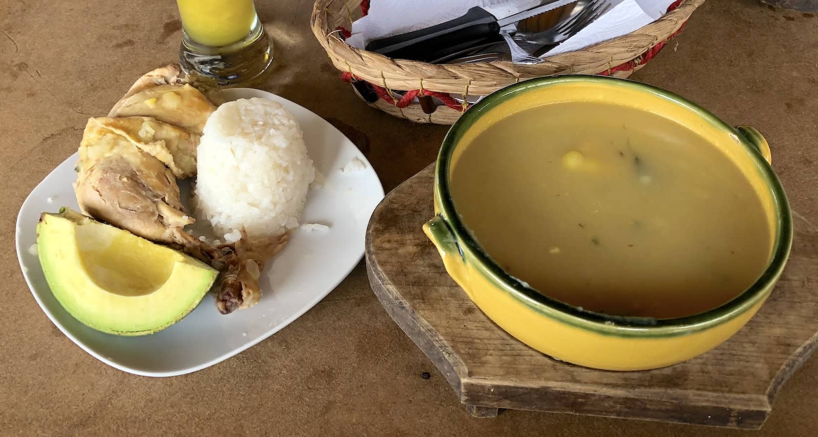 Ajiaco at Parrilla El Pino near Villa de Leyva, Boyacá, Colombia