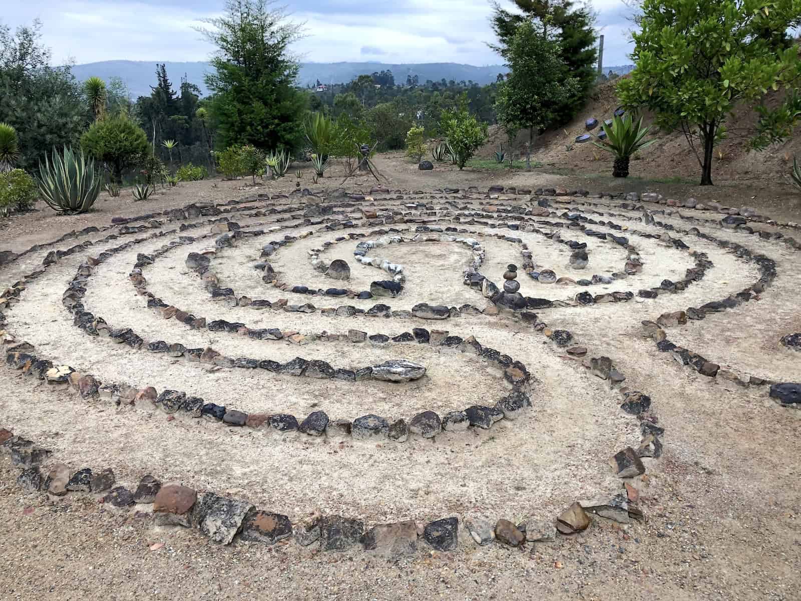 Labyrinth at FIBAS Desert Garden near Villa de Leyva, Boyacá, Colombia