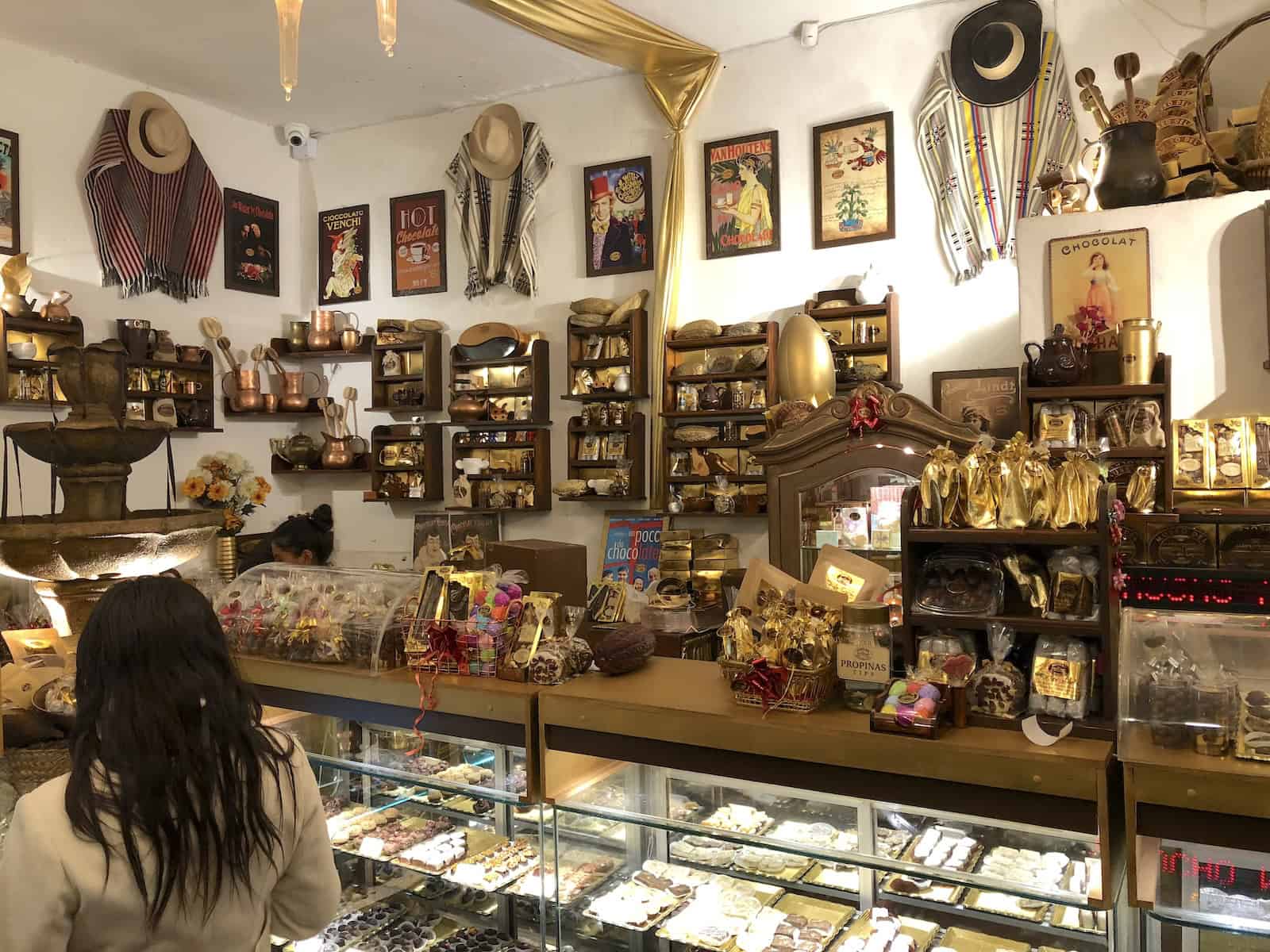 Museo del Chocolate store in Villa de Leyva, Boyacá, Colombia